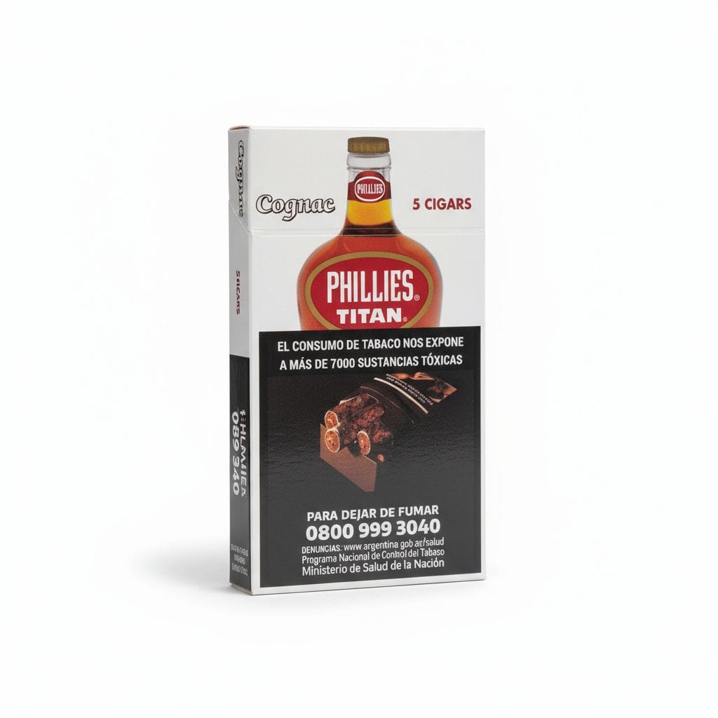Phillies Titan COGNAC x un. (Cajita x 5 cigarros)